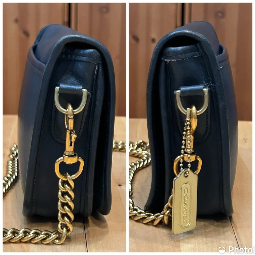 Like new Navy Vintage Coach Penny Pocket Clutch Purse 9755 - Picture 9 of 13